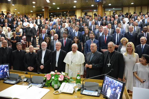 papa Francisco y Alcaldes del mundo
