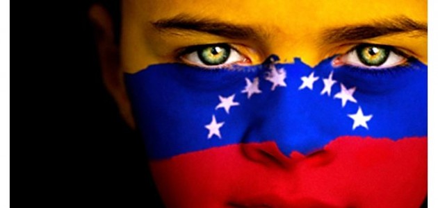 Bandera de Venezuela en rostro