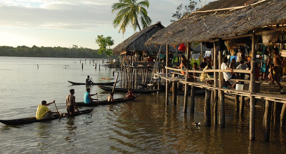 Comunidad Warao de Boca de Tigre en el Delta Amacuro, Venezuela.