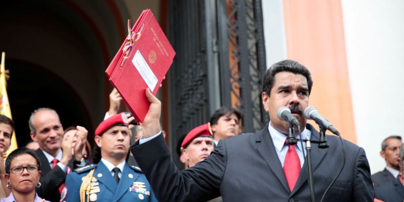 Venezuela's President Nicolas Maduro attends a ceremony to sign off the 2017 national budget in Caracas