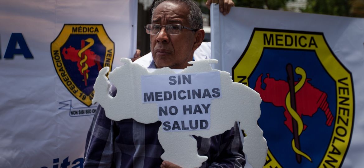 PROTESTA EN VENEZUELA POR ESCASEZ DE MEDICAMENTOS