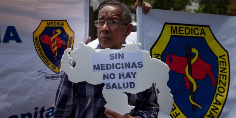 PROTESTA EN VENEZUELA POR ESCASEZ DE MEDICAMENTOS