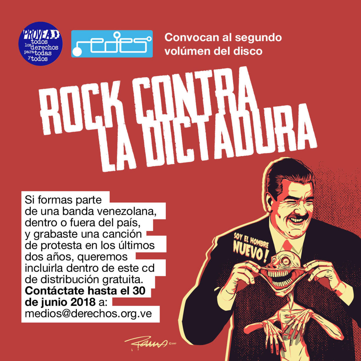 provea-y-redes-ayuda-convocan-al-segundo-volumen-rock-contra-la-dictadura