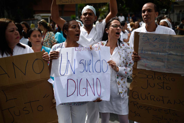 VENEZUELA-CRISIS-HEALTH-PROTEST