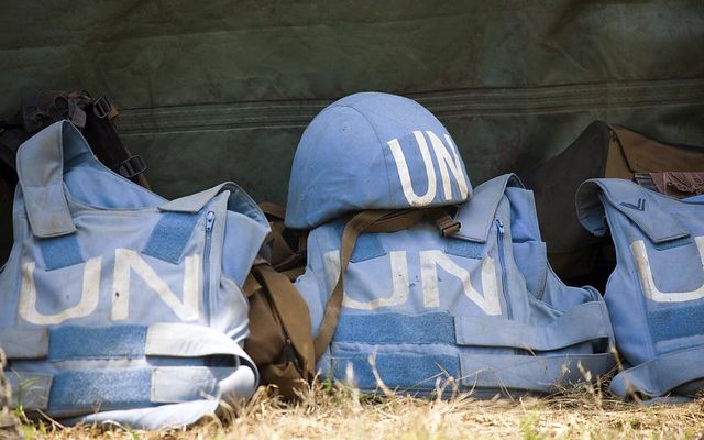 Helmet and Flack Jackets of MONUC Peacekeepers