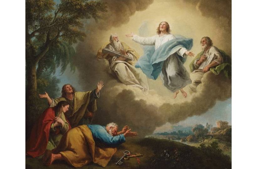 Kunsthaus Lempertz. Paisaje con Transfiguración de Cristo. Óleo sobre lienzo (1788).