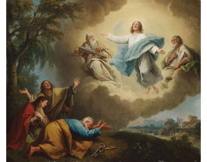 Kunsthaus Lempertz. Paisaje con Transfiguración de Cristo. Óleo sobre lienzo (1788).
