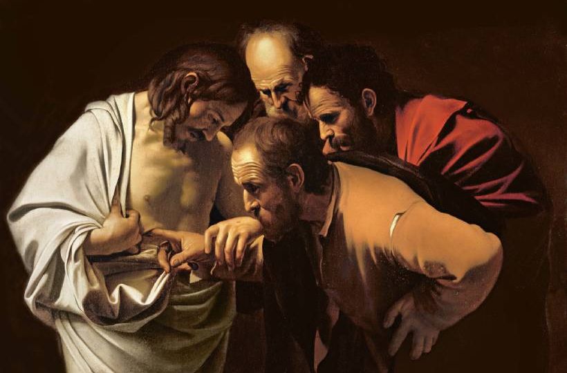 La incredulidad de santo Tomás , 1602-03, de Caravaggio