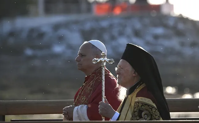 Papa leon y lider ortodoxo